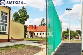 Siatki Łódź - Zielone siatki ze sznurka na ogrodzeniu boiska orlika dla terenów Łodzi